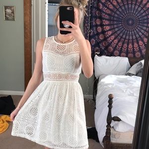 white lace dress